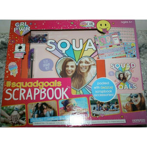 GIRL'S SCRAPBOOK KIT SQUAD GOALS GIRL POWER MANY SCRAPBOOK ACCESSORIES NEW